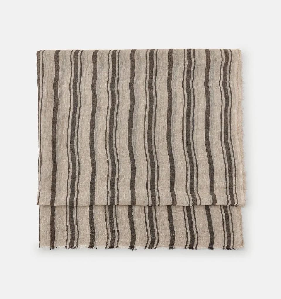 Linen Striped Scarf